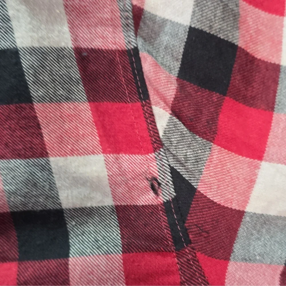 Wrangler Men's 3XL Big & Tall Quilted Lined Plaid Shacket Button Pockets